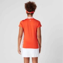 Swing Out Sister Clarissa Cap Sleeve Ladies Golf Polo Shirt Lucious Red -Teepeg Store image383666553