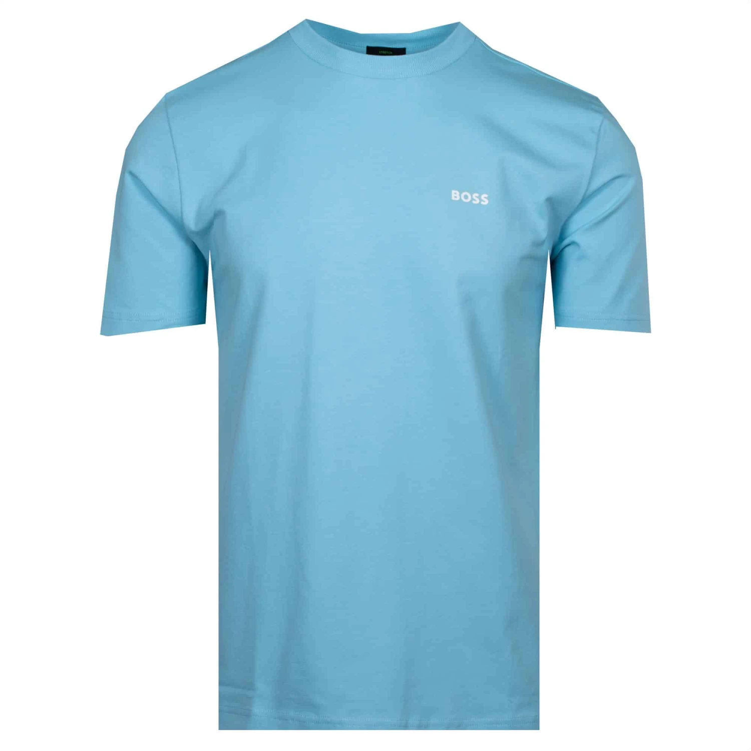 Boss Tee Cotton T-Shirt Open Blue 3 Boss Tee Cotton T-Shirt Open Blue
