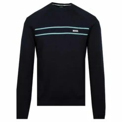 Boss Righam Knit Sweatshirt Dark Blue