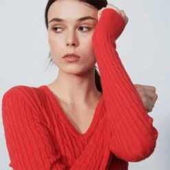 Daily Sports Madelene Knitted Ladies Golf Sweater Mandarine -Teepeg Store image385325191