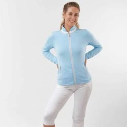 Pure Golf Mist Ladies Golf Jacket Pale Blue -Teepeg Store image385563302