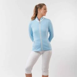 Pure Golf Mist Ladies Golf Jacket Pale Blue -Teepeg Store image385563304