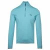 Boss Zallo Quarter Zip Knit Sweatshirt Light Pastell Blue