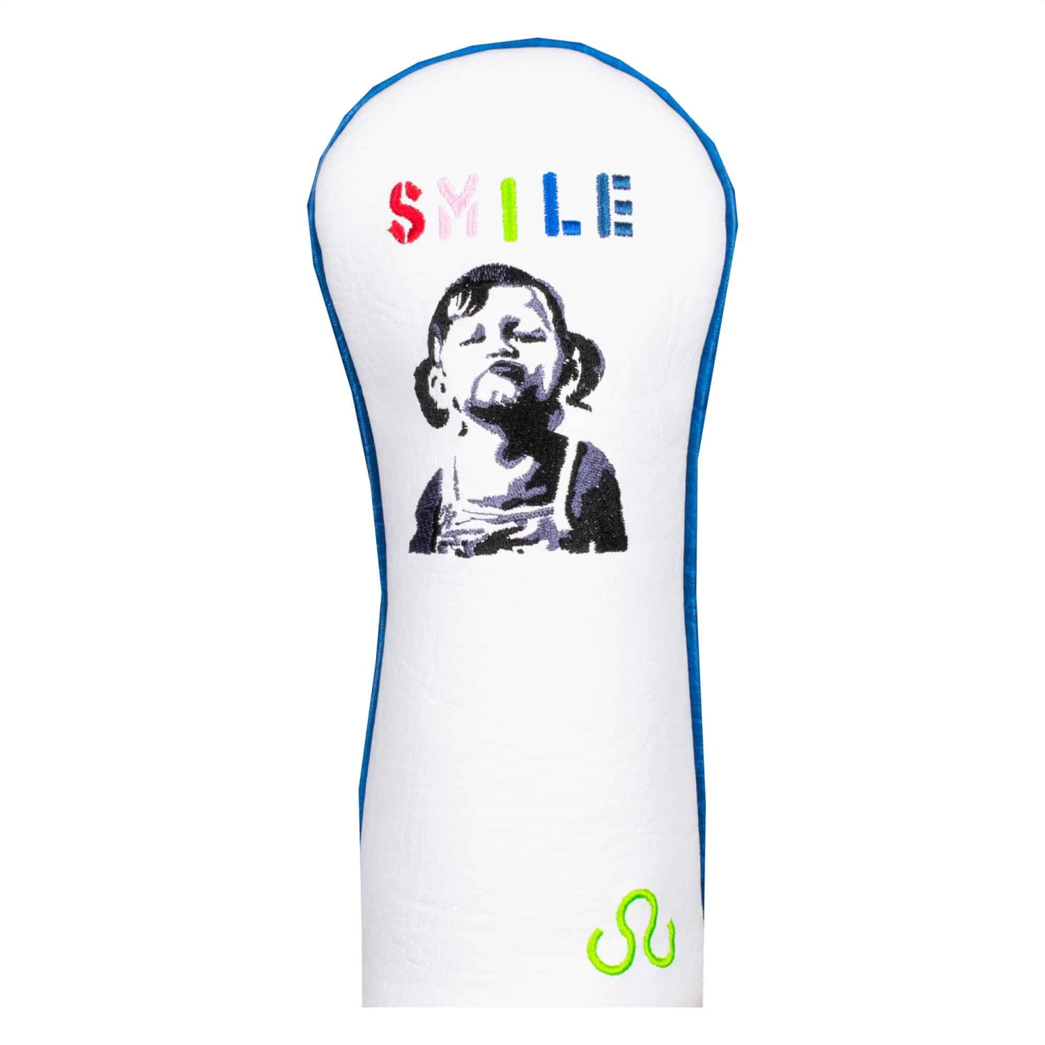 Banksy Smile Fairway Wood Headcover White 3 Banksy Smile Fairway Wood Headcover White