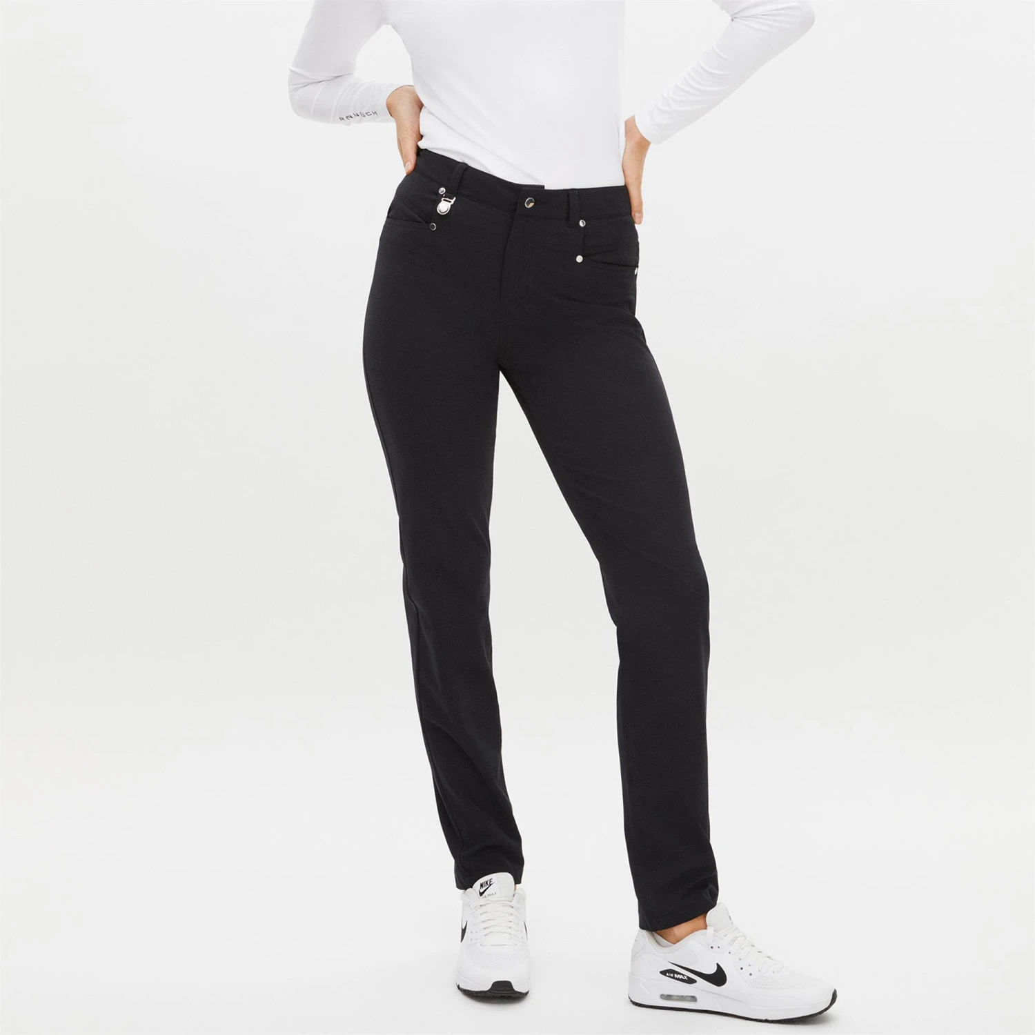 Rohnisch Chie Ladies Golf Pants 32 Inch Leg Black 4 Rohnisch Chie Ladies Golf Pants 32 Inch Leg Black - Image 2