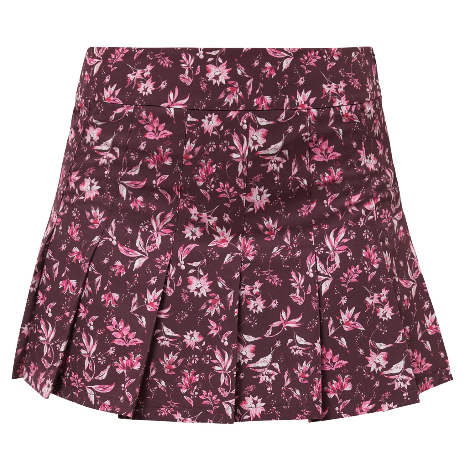 Rohnisch Lily Regular Pleated Ladies Golf Skort Neon Flower Pink 3 Rohnisch Lily Regular Pleated Ladies Golf Skort Neon Flower Pink