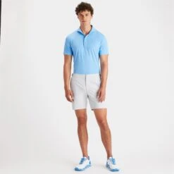 G/FORE Essential Tech Pique Mens Polo Shirt Cielo -Teepeg Store image386039266