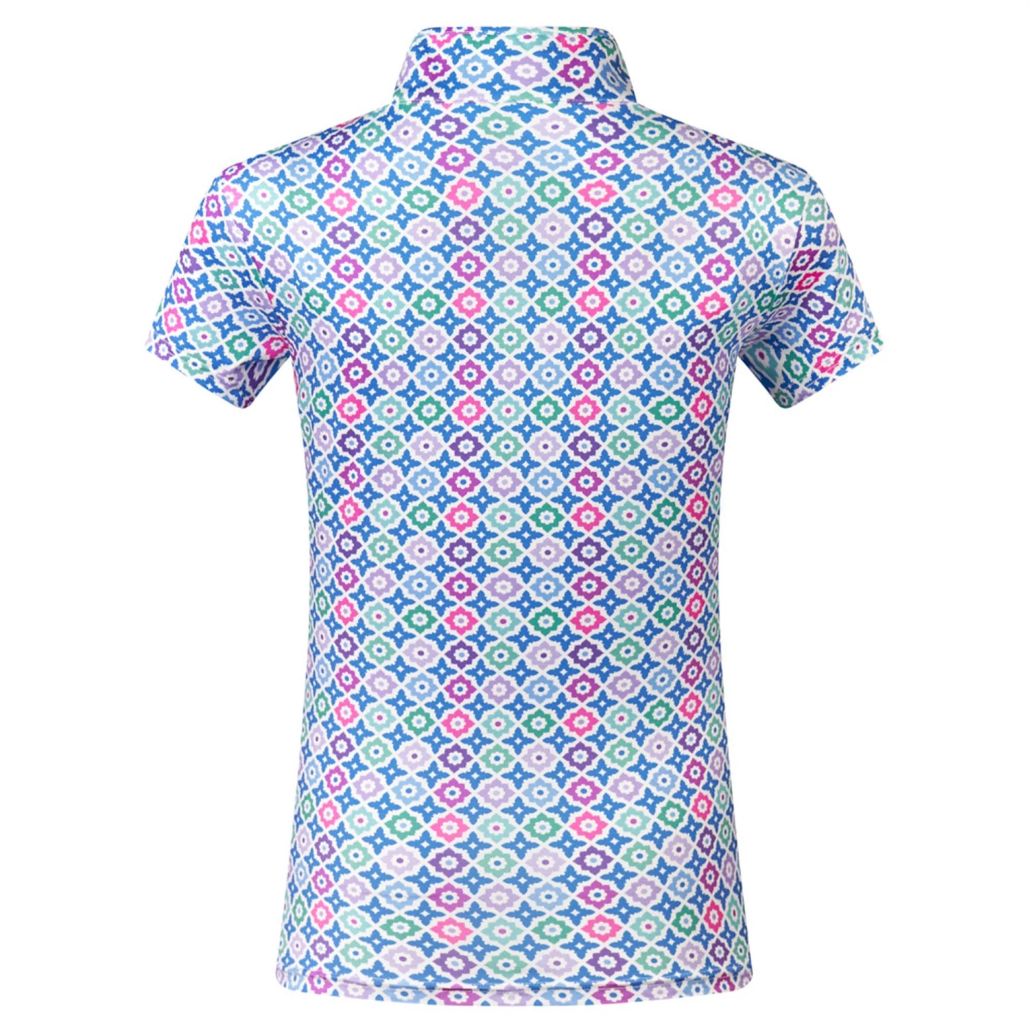 Pure Golf Rise Ladies Golf Polo Shirt Geoflower 5 Pure Golf Rise Ladies Golf Polo Shirt Geoflower - Image 3