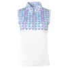 Pure Golf Truth Ladies Sleeveless Golf Polo Shirt Geoflower