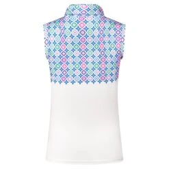 Pure Golf Truth Ladies Sleeveless Golf Polo Shirt Geoflower -Teepeg Store image386125242