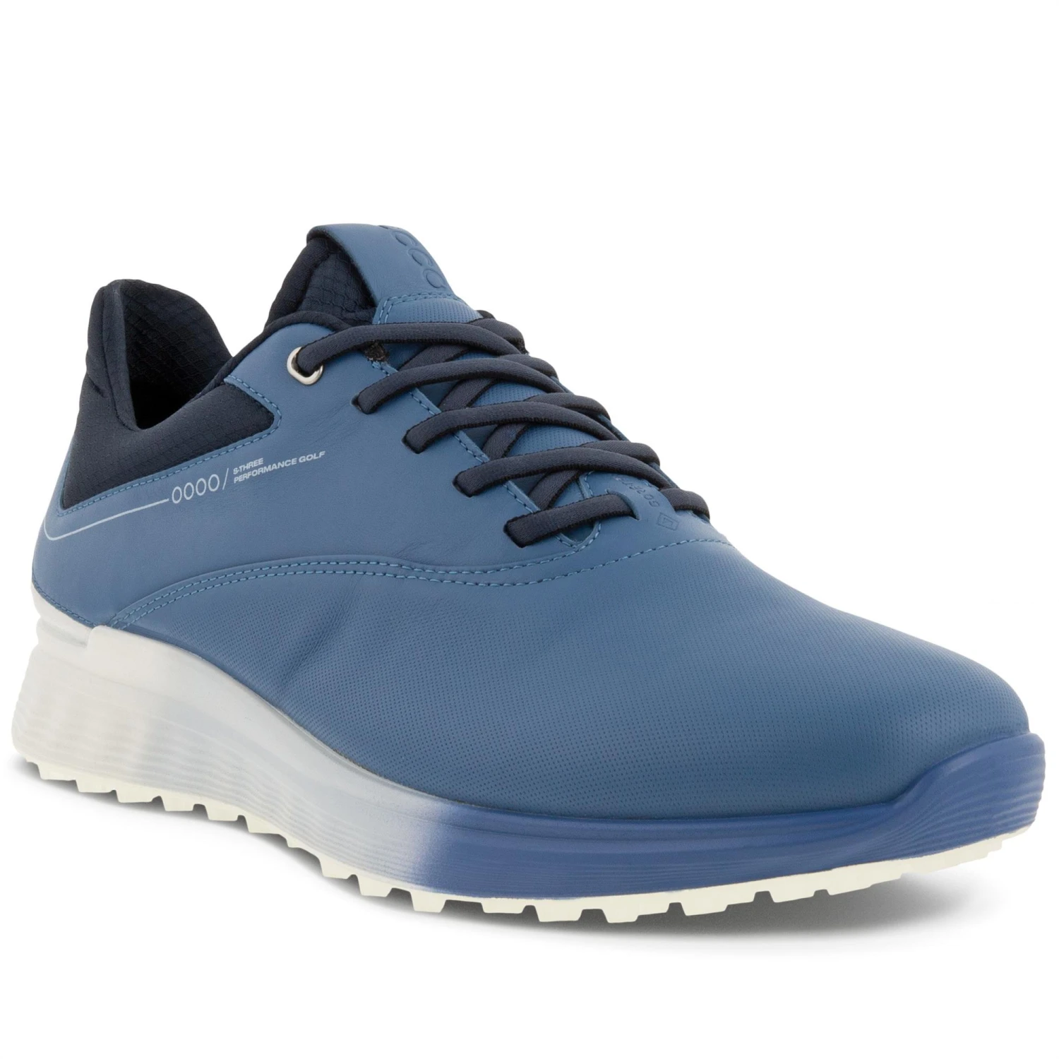 Ecco S-Three Gore-Tex Mens Golf Shoe Retro Blue/White/Marine 4 Ecco S-Three Gore-Tex Mens Golf Shoe Retro Blue/White/Marine - Image 2