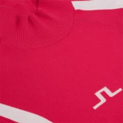 J.Lindeberg J Lindeberg Adia Knitted Ladies Golf Sweater Azalea -Teepeg Store image386935060