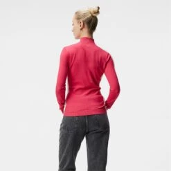 J.Lindeberg J Lindeberg Adia Knitted Ladies Golf Sweater Azalea -Teepeg Store image386935068