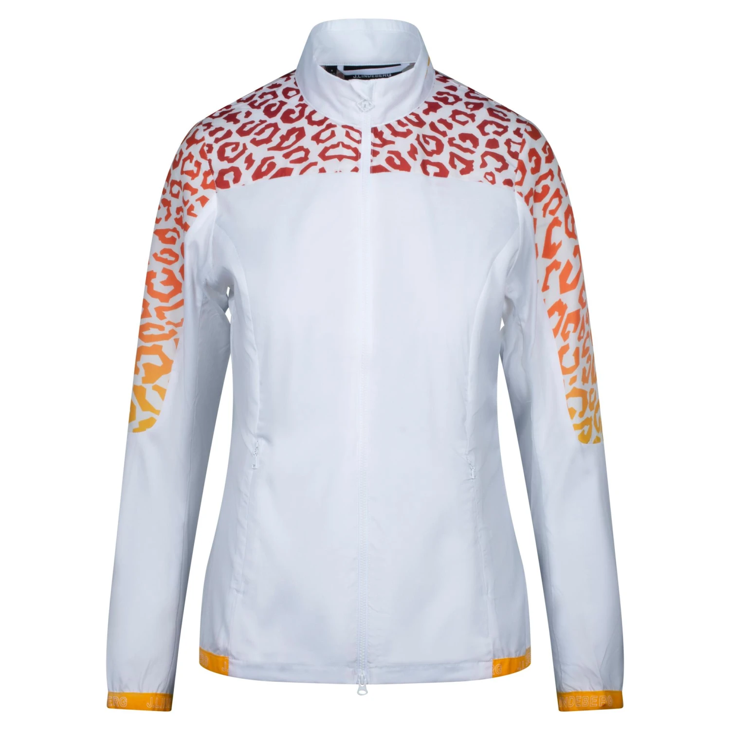 J.Lindeberg J Lindeberg Tenley Print Ladies Golf Jacket White 3 J.Lindeberg J Lindeberg Tenley Print Ladies Golf Jacket White