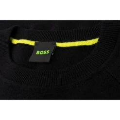 Boss Righam Knit Sweatshirt Black -Teepeg Store image387266708