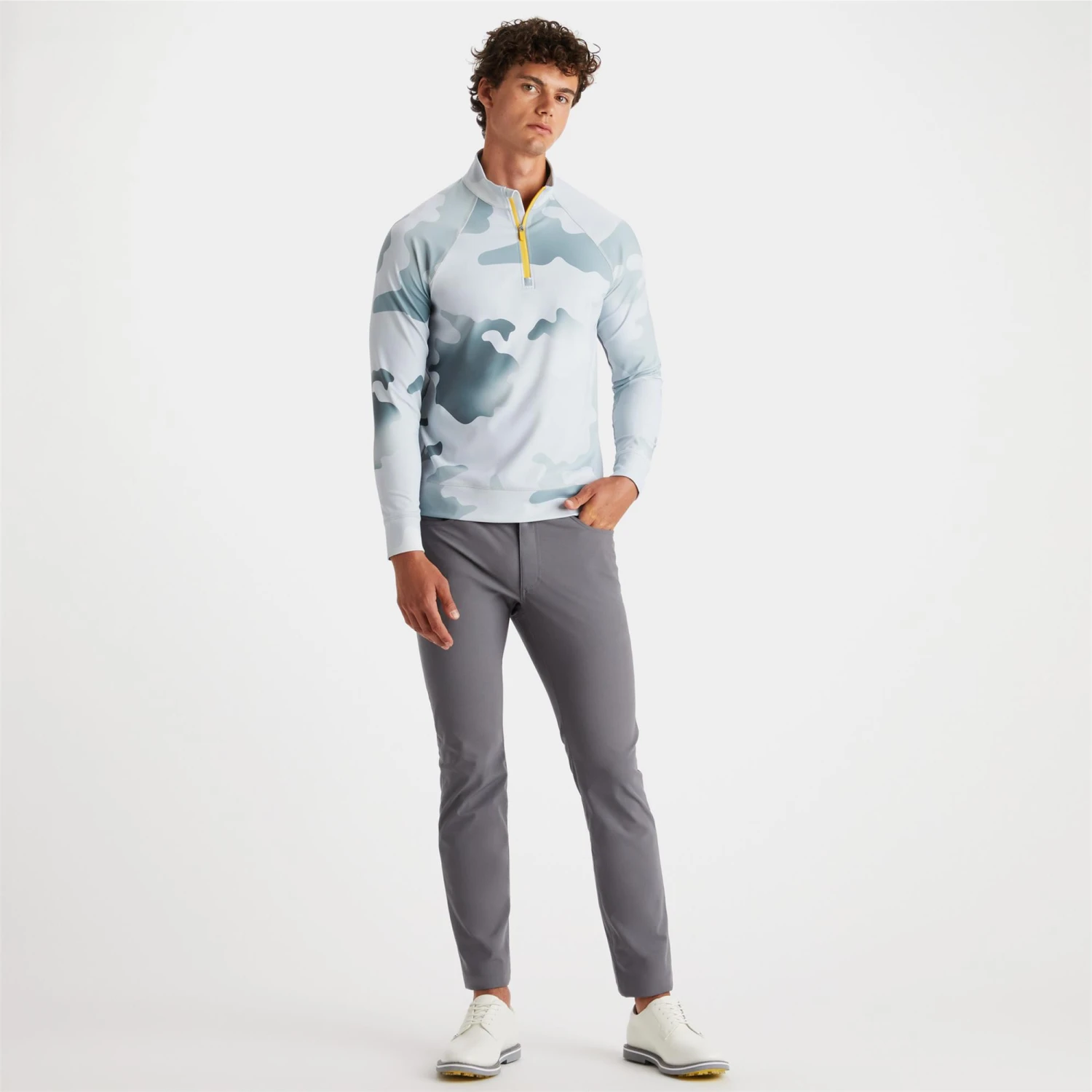 G/FORE Gradient Camo Quarter Zip Mens Golf Mid Layer Nimbus 6 G/FORE Gradient Camo Quarter Zip Mens Golf Mid Layer Nimbus - Image 4