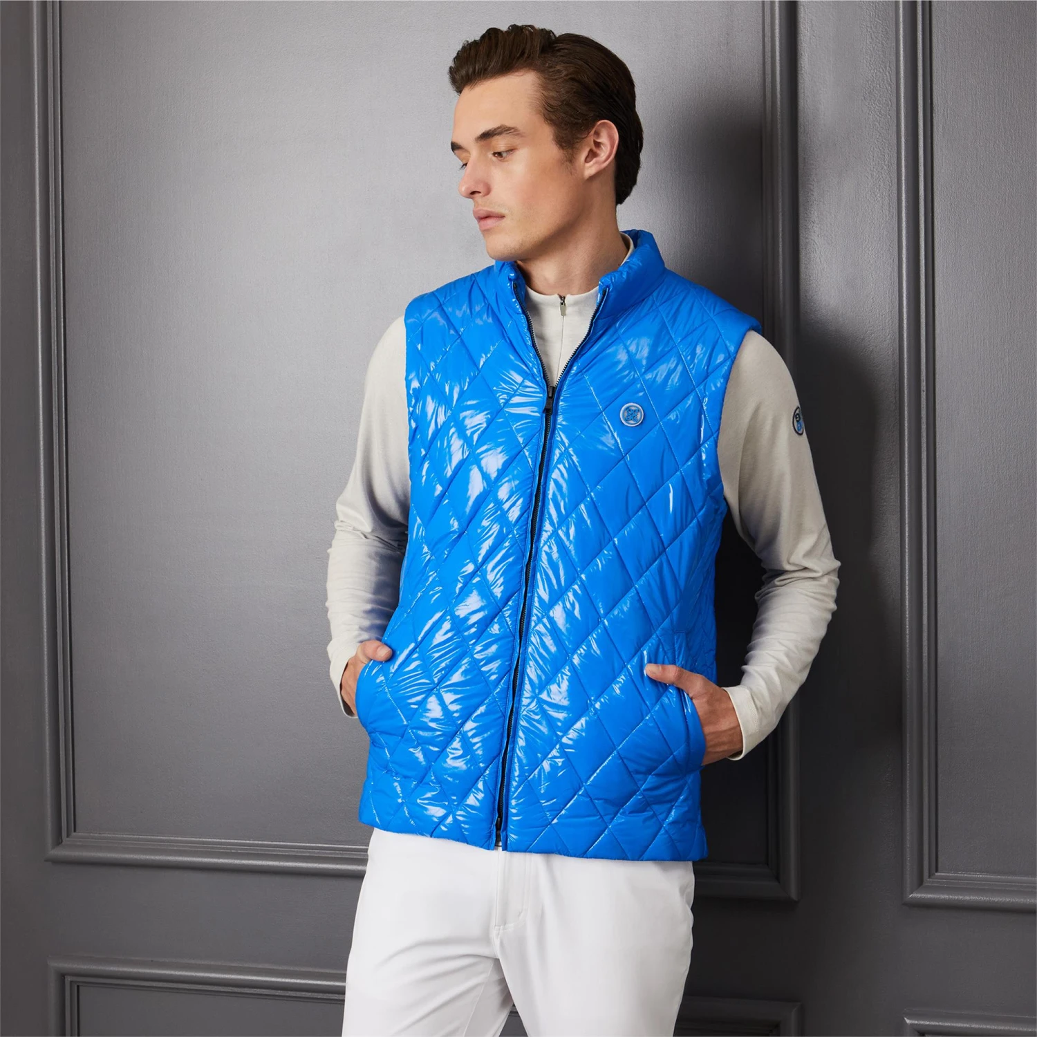 G/FORE Wool Lined Mens Puffer Vest Racer 5 G/FORE Wool Lined Mens Puffer Vest Racer - Image 3