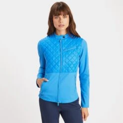 G/FORE Hybrid Moto Golf Jacket Cerulean -Teepeg Store image387647286