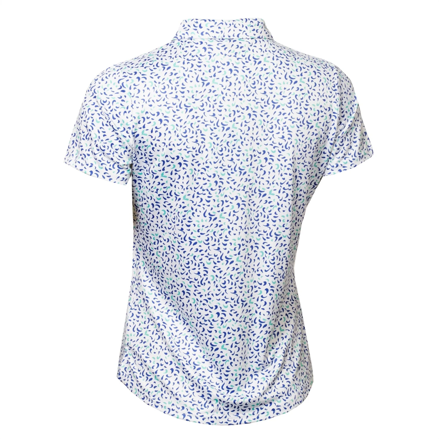 Green Lamb Melanie Printed Ladies Golf Polo Shirt Terrazzo Print 4 Green Lamb Melanie Printed Ladies Golf Polo Shirt Terrazzo Print - Image 2