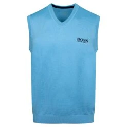 Hugo Boss Mens Vily Pro Slipover Open Blue