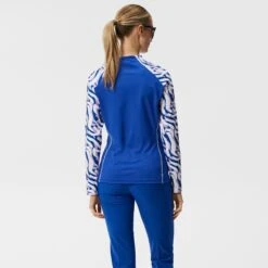 J.Lindeberg J Lindeberg June Ladies Golf Mid Layer Purple Painted Zebra -Teepeg Store image394384904