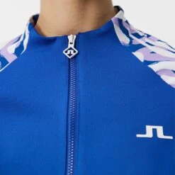J.Lindeberg J Lindeberg June Ladies Golf Mid Layer Purple Painted Zebra -Teepeg Store image394384908