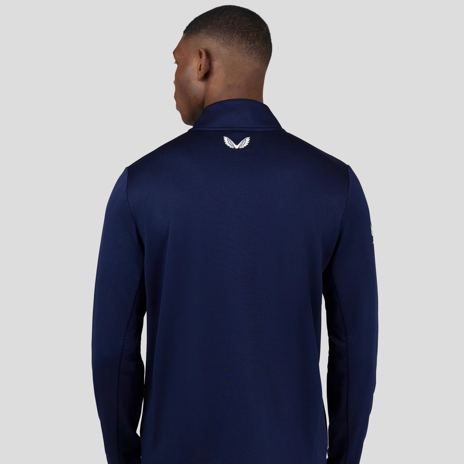 Castore Soft Shell Tech 1/2 Zip Mens Golf Mid Layer Midnight Navy 7 Castore Soft Shell Tech 1/2 Zip Mens Golf Mid Layer Midnight Navy - Image 5