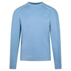 Castore Knitted Mens Crew Neck Golf Sweater Sky