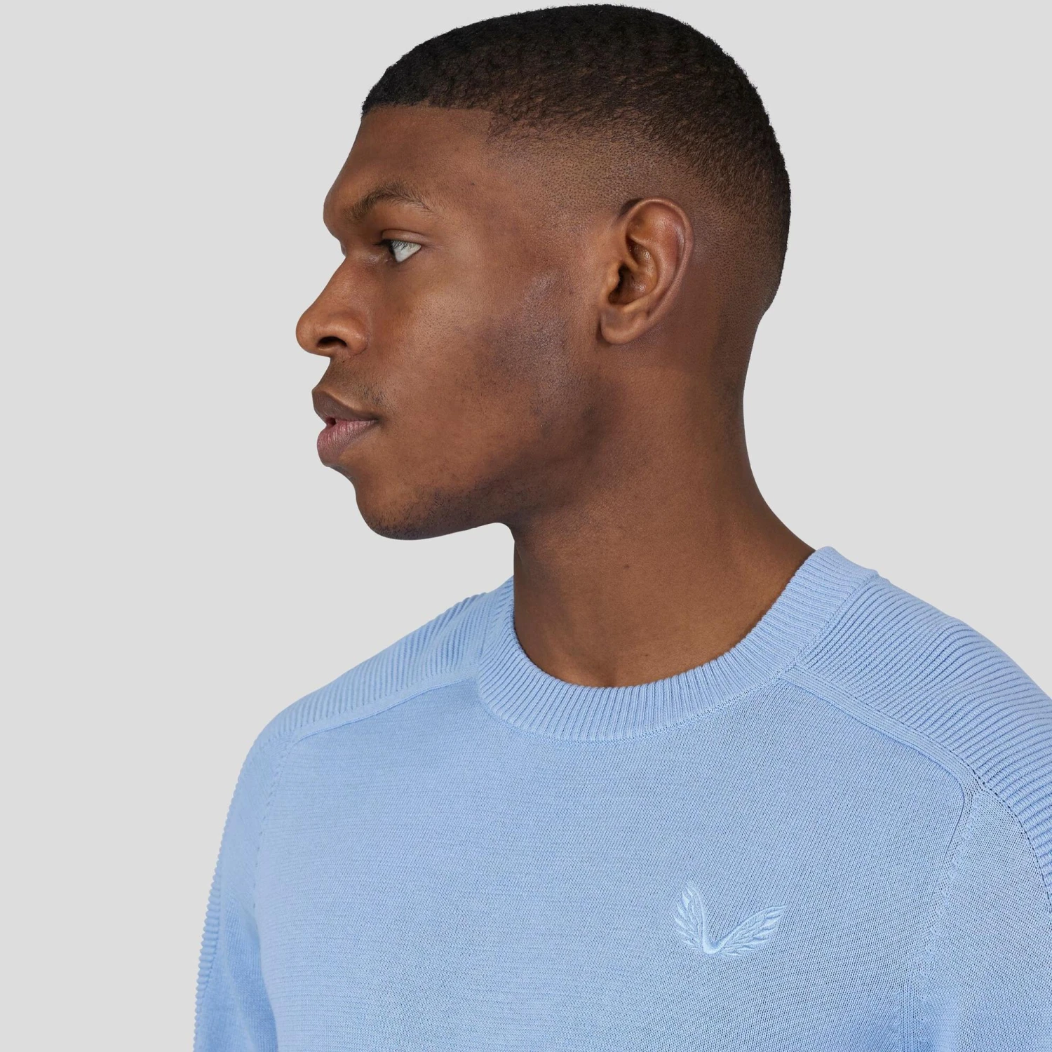 Castore Knitted Mens Crew Neck Golf Sweater Sky 8 Castore Knitted Mens Crew Neck Golf Sweater Sky - Image 6