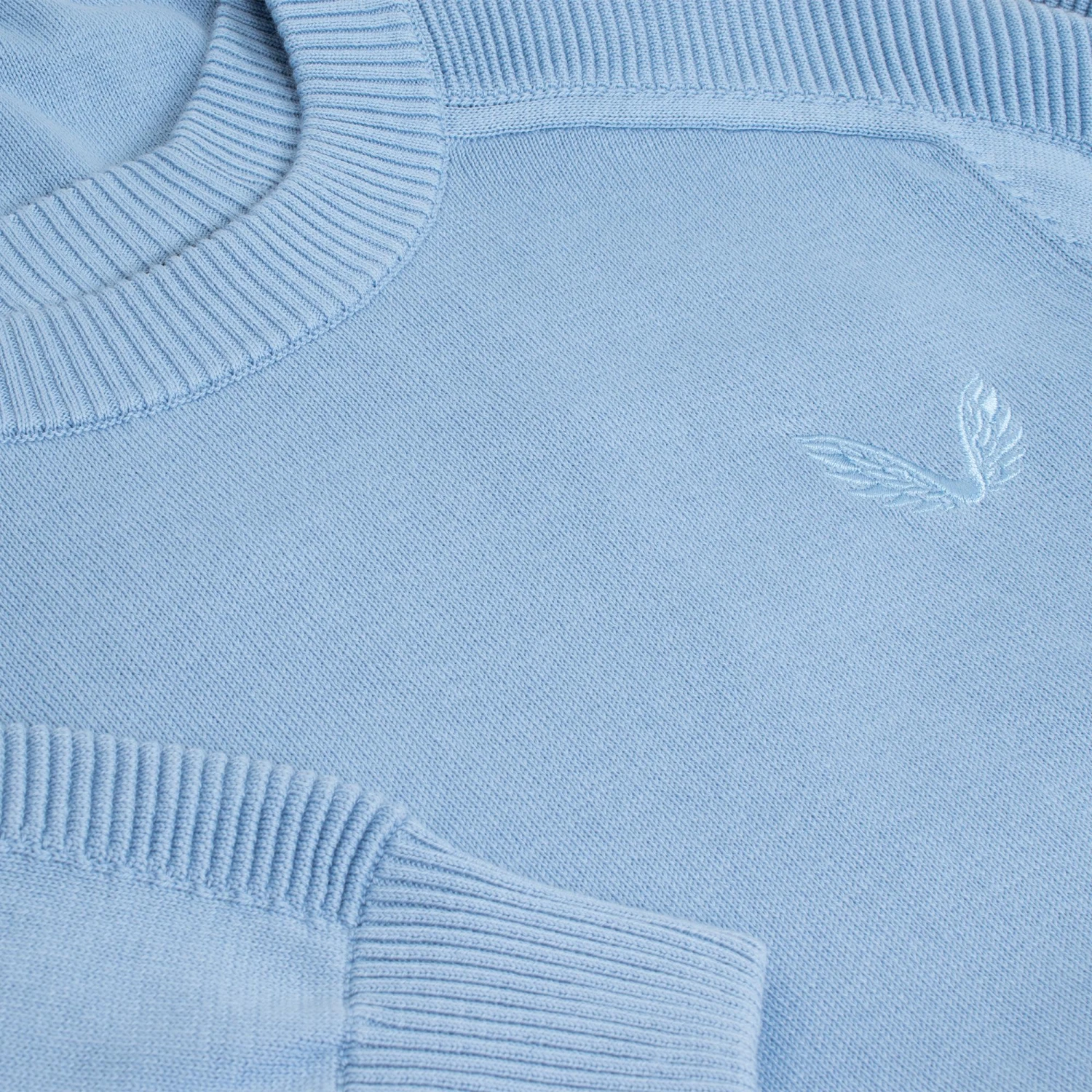 Castore Knitted Mens Crew Neck Golf Sweater Sky 9 Castore Knitted Mens Crew Neck Golf Sweater Sky - Image 7