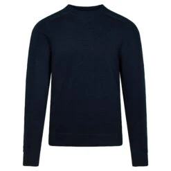 Castore Knitted Mens Crew Neck Golf Sweater Midnight Navy