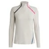 G/FORE Colour Block Luxe Ladies Golf Mid Layer Stone Heather 2 G/FORE Colour Block Luxe Ladies Golf Mid Layer Stone Heather -Teepeg Store image396705215