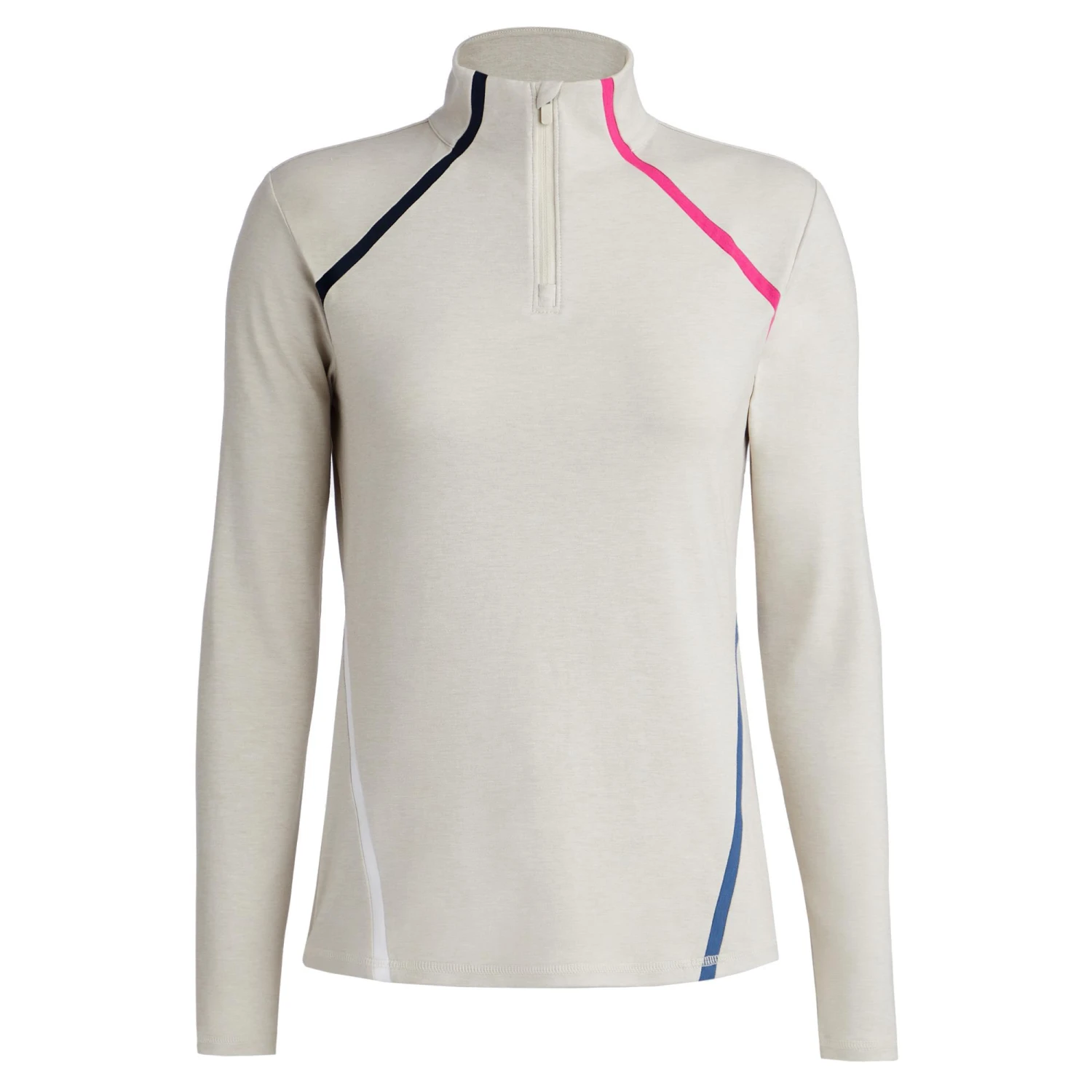 G/FORE Colour Block Luxe Ladies Golf Mid Layer Stone Heather 3 G/FORE Colour Block Luxe Ladies Golf Mid Layer Stone Heather