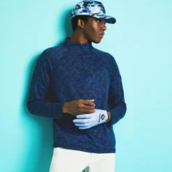 G/FORE Icon Camo Luxe Mens Golf Mid Layer Twilight -Teepeg Store image396711261