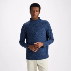 G/FORE Icon Camo Luxe Mens Golf Mid Layer Twilight -Teepeg Store image396711267