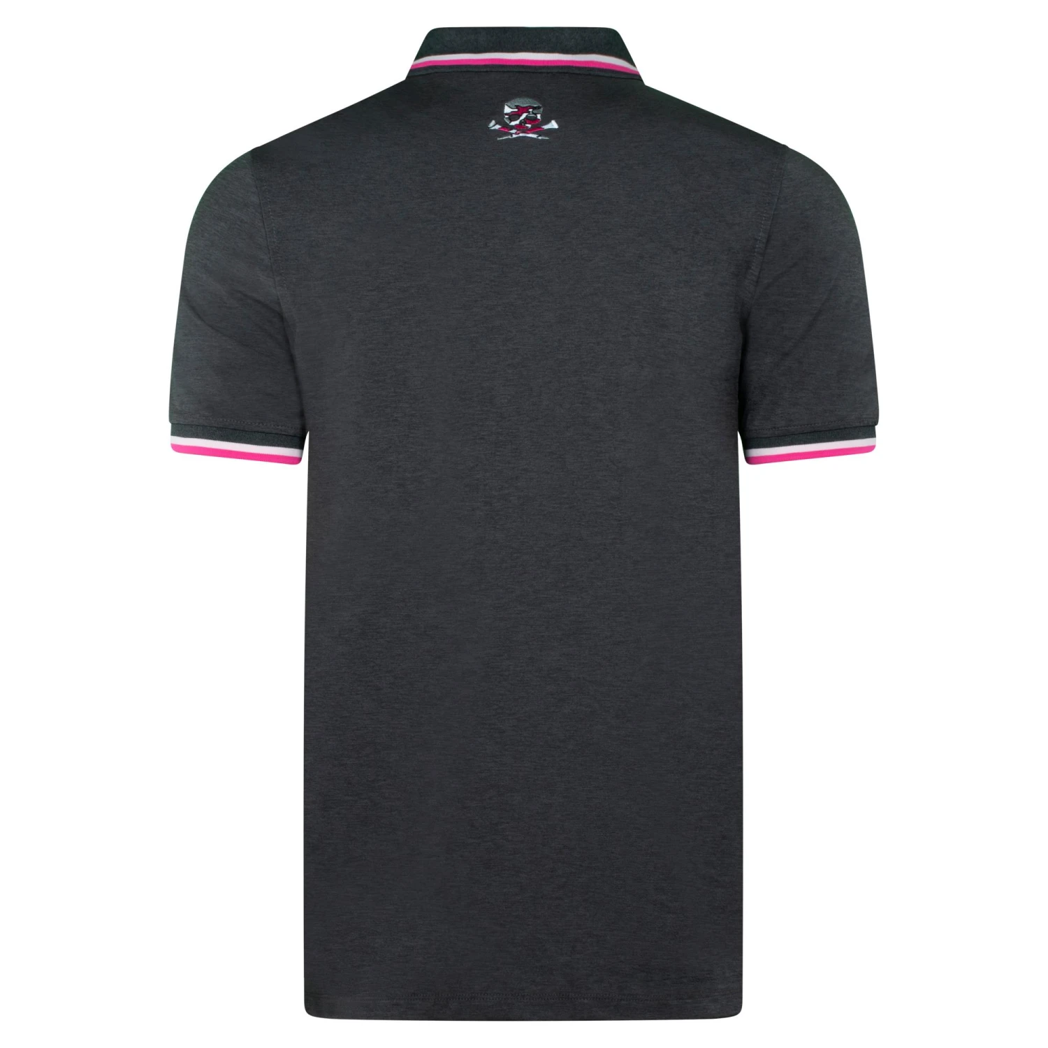 G/FORE Melange Tech Jersey Mens Golf Polo Shirt Charcoal Heather Grey 4 G/FORE Melange Tech Jersey Mens Golf Polo Shirt Charcoal Heather Grey - Image 2