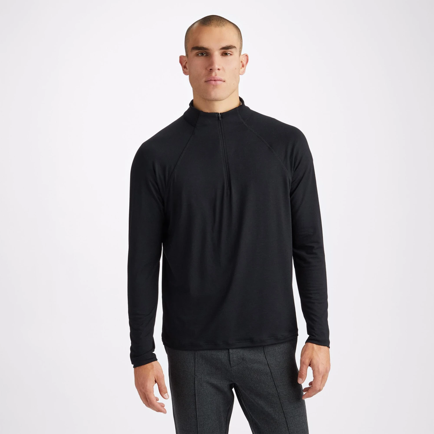 G/FORE Luxe Quarter Zip Mens Golf Mid Layer Onyx 7 G/FORE Luxe Quarter Zip Mens Golf Mid Layer Onyx - Image 5