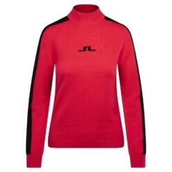 J.Lindeberg J Lindeberg Adeline Knitted Ladies Golf Sweater Rose Red