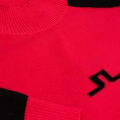 J.Lindeberg J Lindeberg Adeline Knitted Ladies Golf Sweater Rose Red -Teepeg Store image397066021