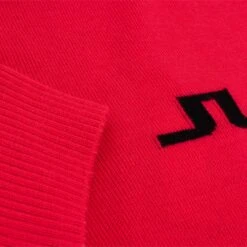 J.Lindeberg J Lindeberg Adeline Knitted Ladies Golf Sweater Rose Red -Teepeg Store image397066023