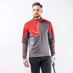 Galvin Green Daxton Insula Mens Golf Mid Layer Forged Iron/Red/White -Teepeg Store image397132111