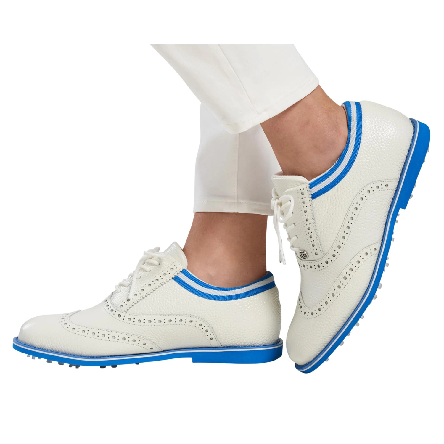 G/Fore Grosgrain Brogue Gallivanter Ladies Golf Shoes Snow/Racer 8 G/Fore Grosgrain Brogue Gallivanter Ladies Golf Shoes Snow/Racer - Image 6