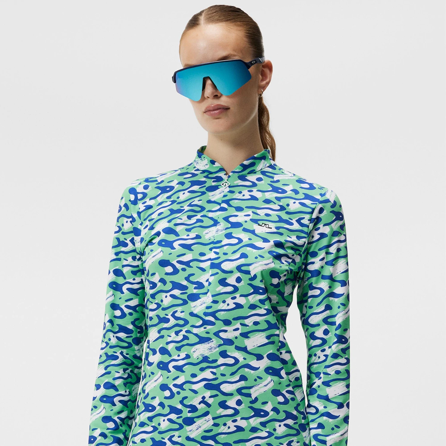 J.Lindeberg J Lindeberg Marilyn Half Zip Ladies Golf Mid Layer Caldera Jade Cream 7 J.Lindeberg J Lindeberg Marilyn Half Zip Ladies Golf Mid Layer Caldera Jade Cream - Image 5