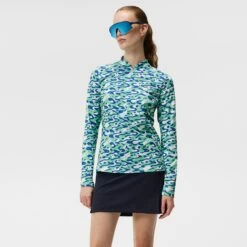 J.Lindeberg J Lindeberg Marilyn Half Zip Ladies Golf Mid Layer Caldera Jade Cream 14 J.Lindeberg J Lindeberg Marilyn Half Zip Ladies Golf Mid Layer Caldera Jade Cream -Teepeg Store image397522996