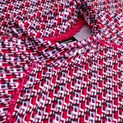 J.Lindeberg J Lindeberg Asa Print Soft Compression Ladies Golf Top JL Micro Bridge Rose Red -Teepeg Store image397526218