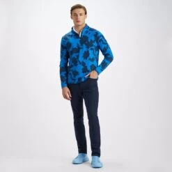 G/FORE Tonal Floral Luxe Mens Golf Mid Layer Racer 12 G/FORE Tonal Floral Luxe Mens Golf Mid Layer Racer -Teepeg Store image397894692