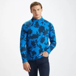 G/FORE Tonal Floral Luxe Mens Golf Mid Layer Racer 13 G/FORE Tonal Floral Luxe Mens Golf Mid Layer Racer -Teepeg Store image397894694