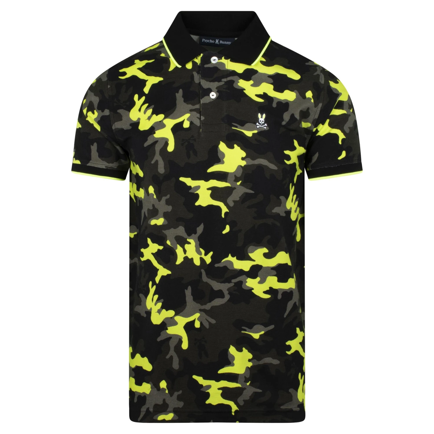 Psycho Bunny Plano Pique Camo Polo Shirt Black 3 Psycho Bunny Plano Pique Camo Polo Shirt Black