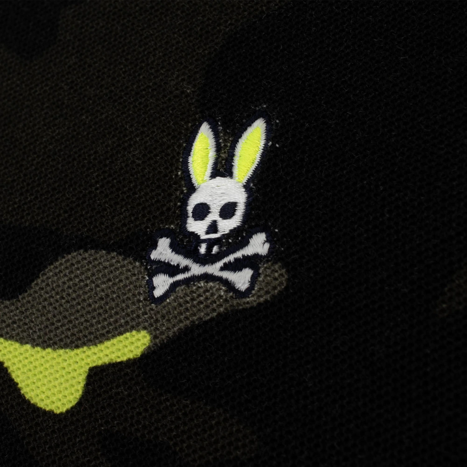 Psycho Bunny Plano Pique Camo Polo Shirt Black 7 Psycho Bunny Plano Pique Camo Polo Shirt Black - Image 5