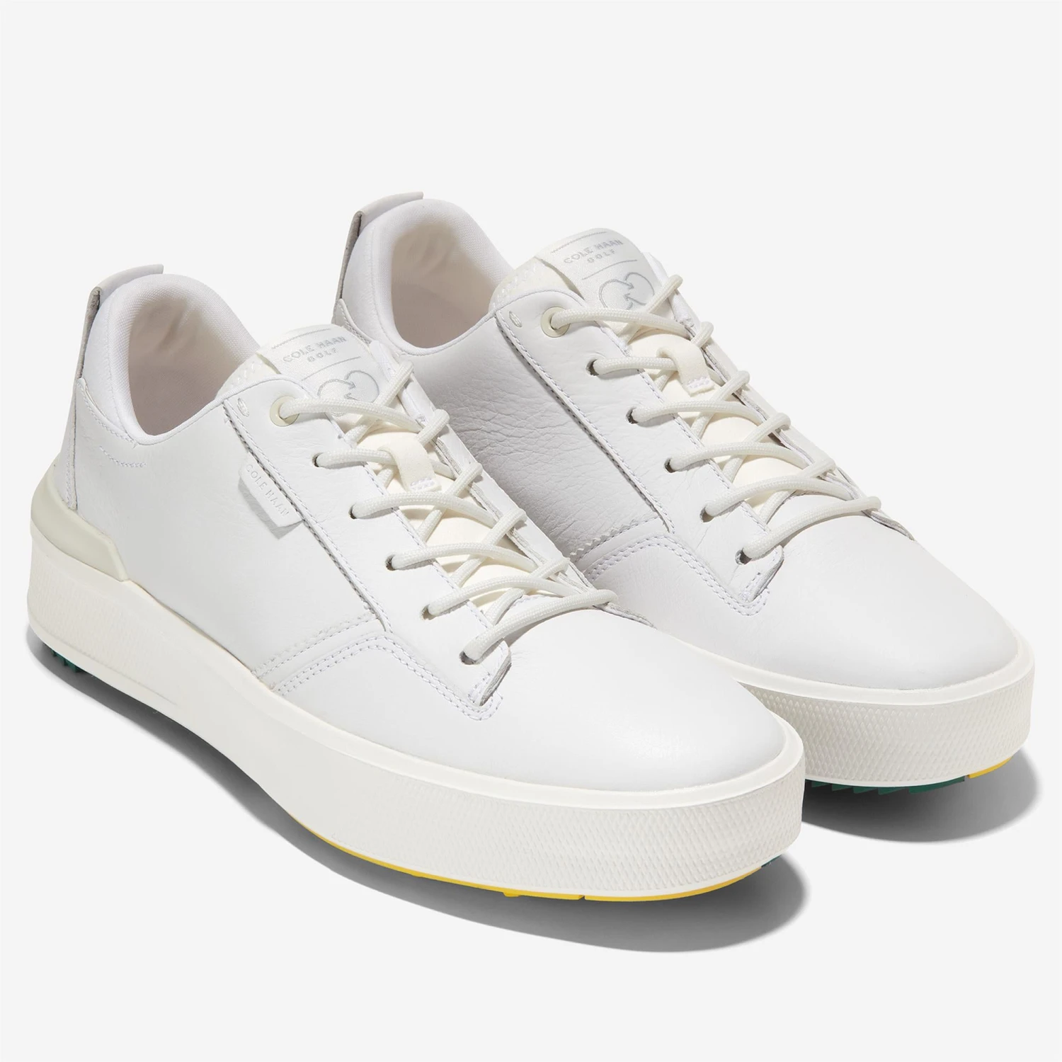 Cole Haan GrandPrø Crew Mens Golf Shoe White Leather Aventurine 10 Cole Haan GrandPrø Crew Mens Golf Shoe White Leather Aventurine - Image 8